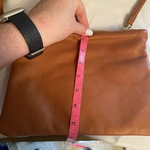 CLARE  V. Double Sac Bretelle Tan Neptune Brown Shoulder Bag Clutch Purse NEW - Picture 15 of 16